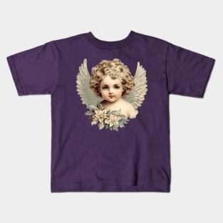 Vintage Ephemera Cherub Kids T-Shirt